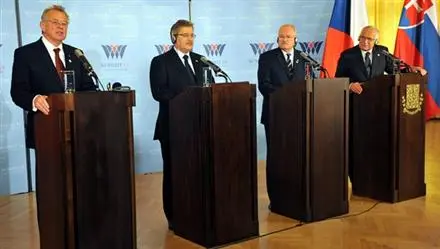 Beim Treffen der Visegrád 4. Annäherung Slowakei - Ungarn