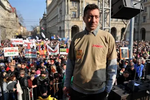 Anti-Orbán Demonstration in Ungarn