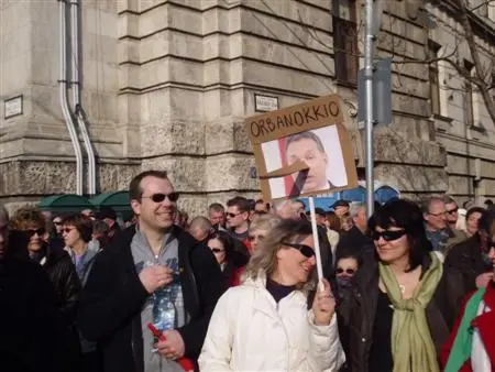 Anti-Orbán Demonstration in Ungarn
