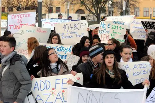 Update: Studentenproteste in Ungarn greifen auf Gymnasien über