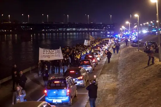 Einschüchterungsversuche gegen Studenten in Ungarn: 300 besetzten Brücke