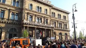 Protest gegen die ungarische Regierung. Photo: wikicomons