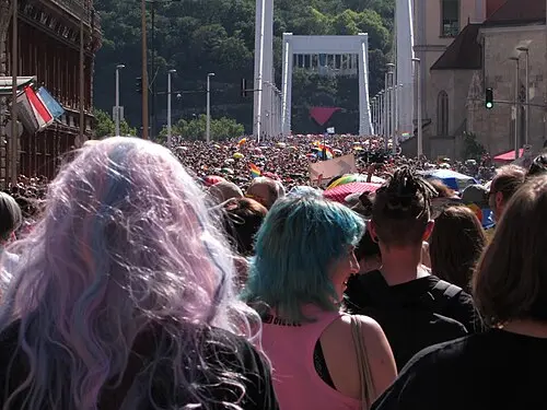Budapest Pride 2025 auf der Elisabeth-Brücke