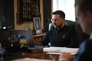 Volodymyr Zelenskyy Holds a Phone Call with Keir Starmer