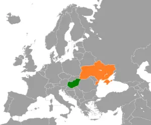 Hungary Ukraine Map