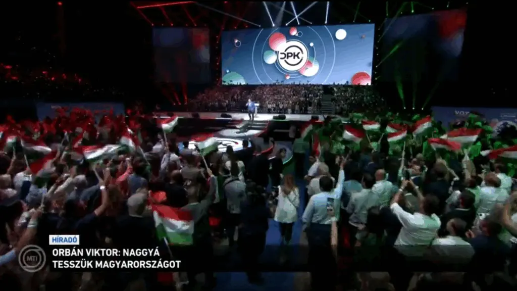 Digital Civic Circles, Orbán Rede in Budapest, Photo: MTI