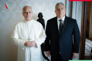Foto: Ministerpräsident Orbán im Gespräch mit Papst Leo. Quelle: Facebook-Seite von Orban Viktor.