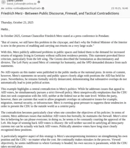 Email von "David Cohnen"