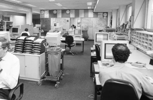 Foto: Radio Free Europe/ Radio Liberty Newsroom in München, 1994 (Andreas Bohnenstengel/Wikipedia)