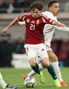 Alex Tóth against Turkey. mlsz.hu – Hungarian Football Federation