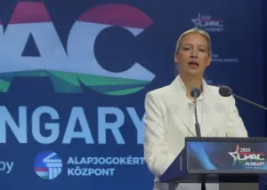 Alice Weidel auf der CPAC 2025 in Budapest