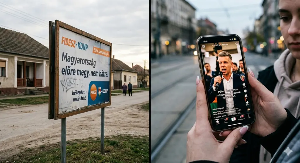 Wahlkampf 2026 in Ungarn: Wie die digitale Reichweite das Machtgefüge verschieb. Foto: AI