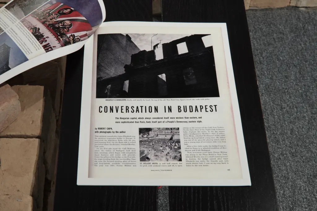Exhibition piece at the Capa Center in Budapest. Photo and copyright: Capa Center.
