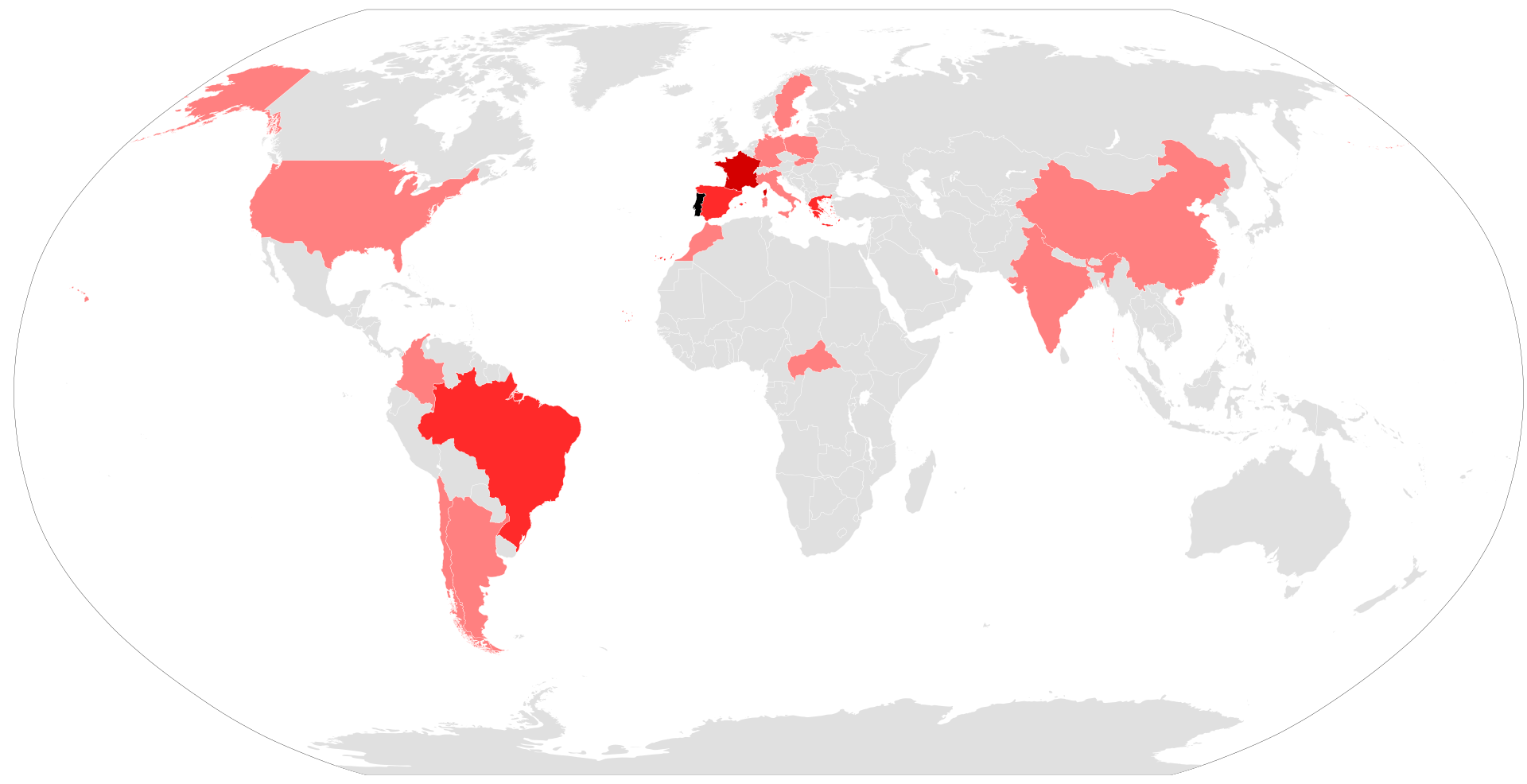Auslandsreisen von Antonio Costa