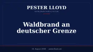 Waldbrand im Hohen Venn - Deutsche Grenzstadt in Gefahr