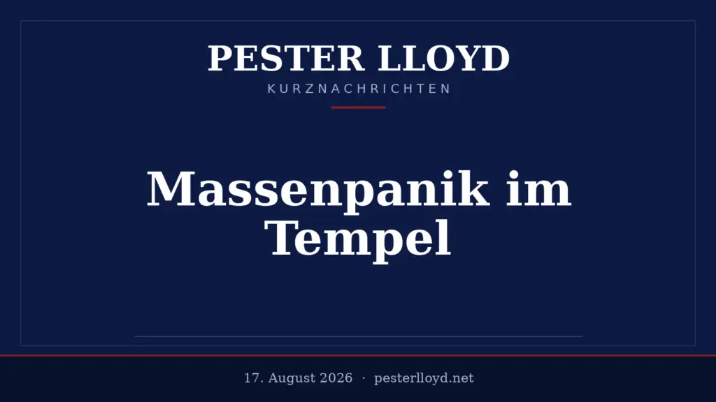 Massenpanik im indischen Tempel - Mindestens sieben Tote