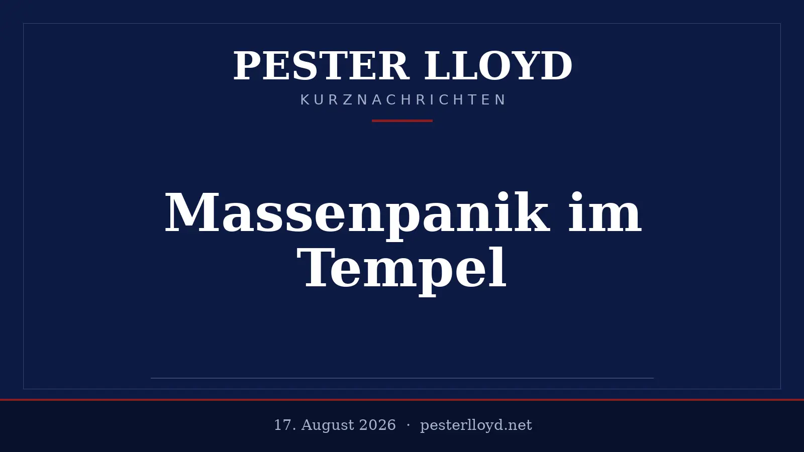 Massenpanik im indischen Tempel - Mindestens sieben Tote