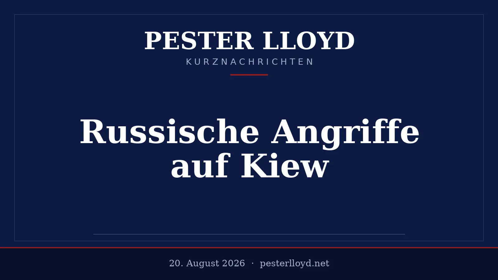Russische Angriffe auf Kiew - Zahlreiche Tote und Verletzte