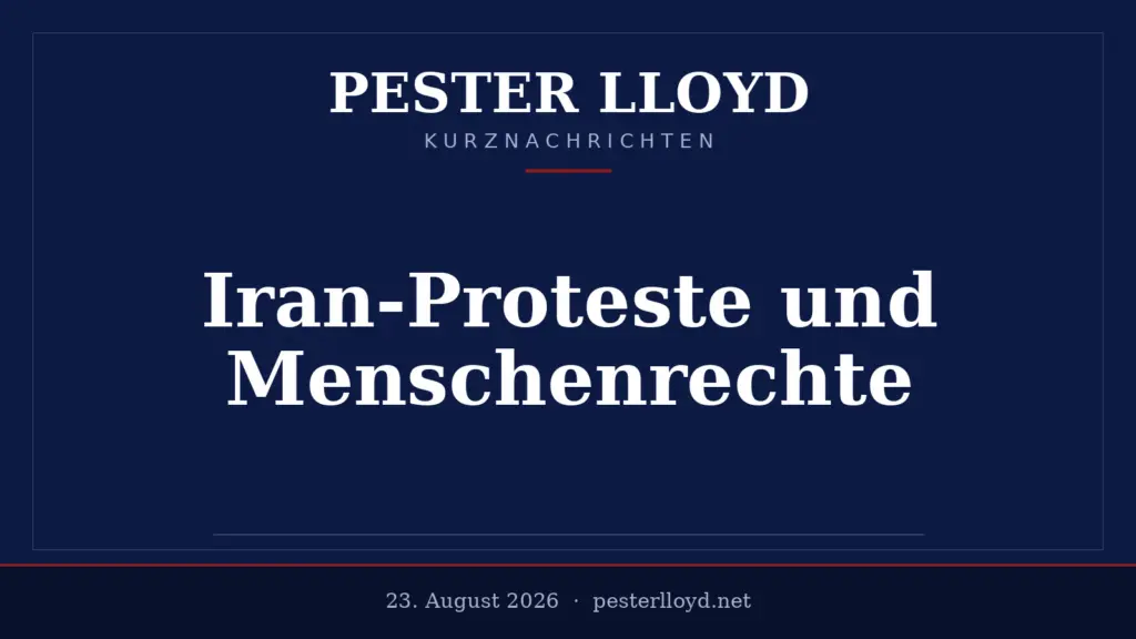 Iran vollstreckt Todesstrafe gegen Demonstranten - Menschenrechtslage weiter kritisch