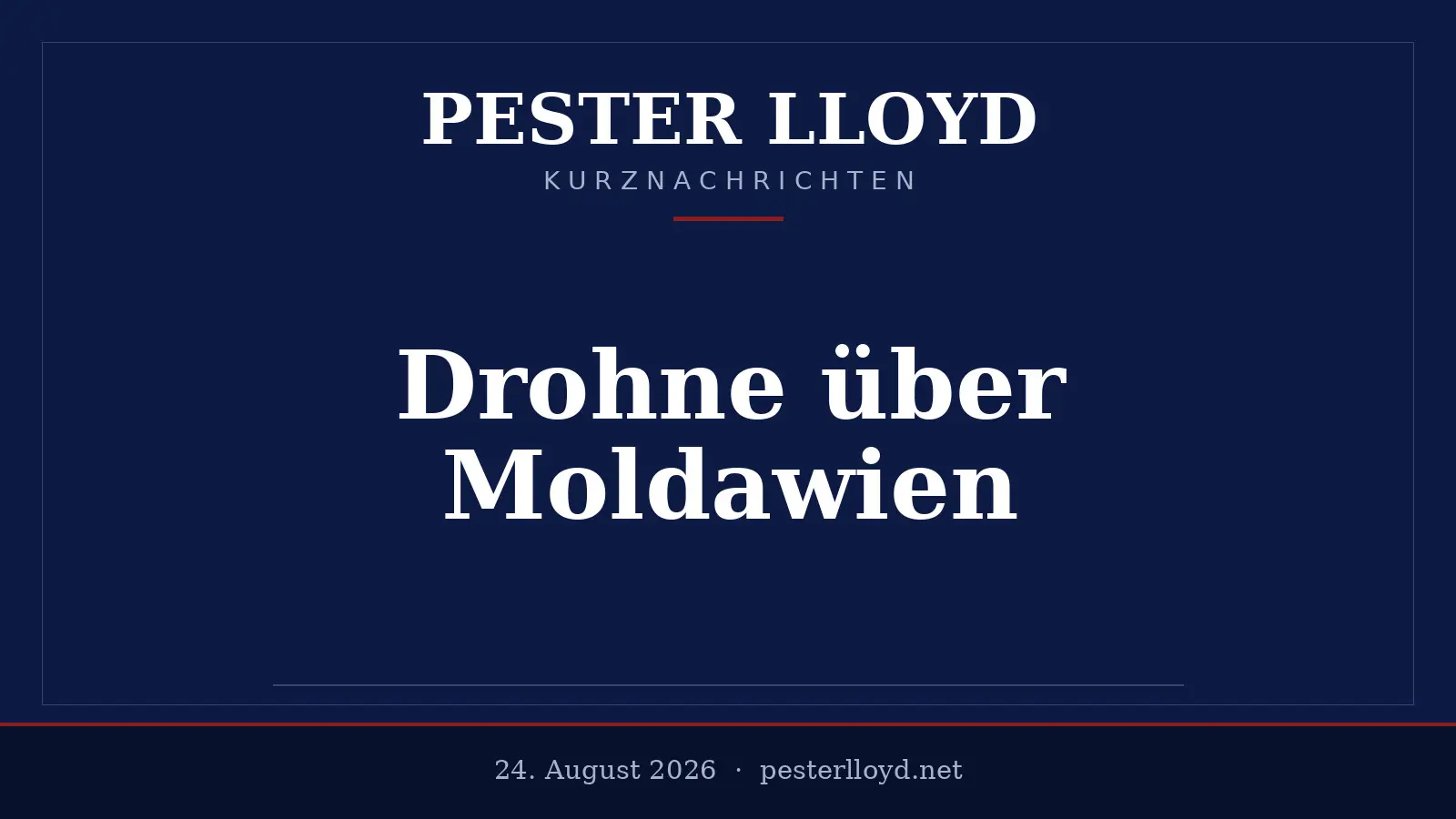 Drohne über Moldawien - Luftraum für 15 Minuten gesperrt