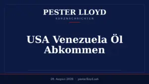 USA und Venezuela schließen bedeutendes Ölabkommen ab - Investitionen und Kontrolle vereinbart