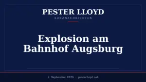 Explosion am Augsburger Hauptbahnhof - Zwei Verletzte und Verkehrschaos