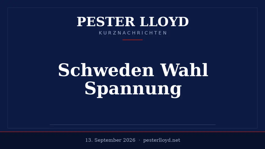 Schweden vor entscheidender Wahl - Linke oder Rechtsruck möglich