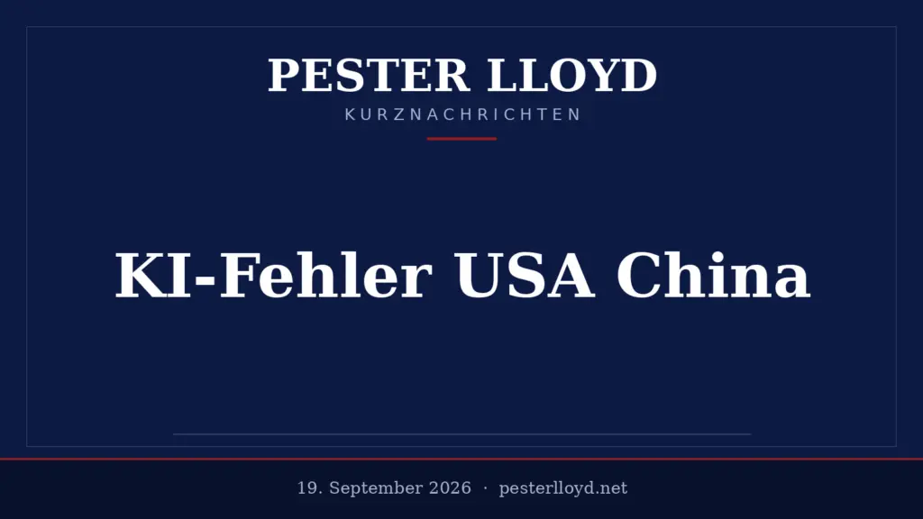 Gefährliche Fehlmeldung – KI-Fehler bringt USA und China an den Rand eines Konflikts