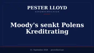 Moody's senkt Polens Kreditrating auf tiefsten Stand seit 2002