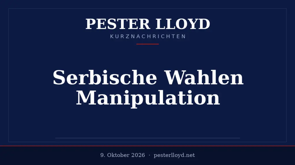 Serbische Wahlen unter Beobachtung - Manipulationsvorwürfe im Raum