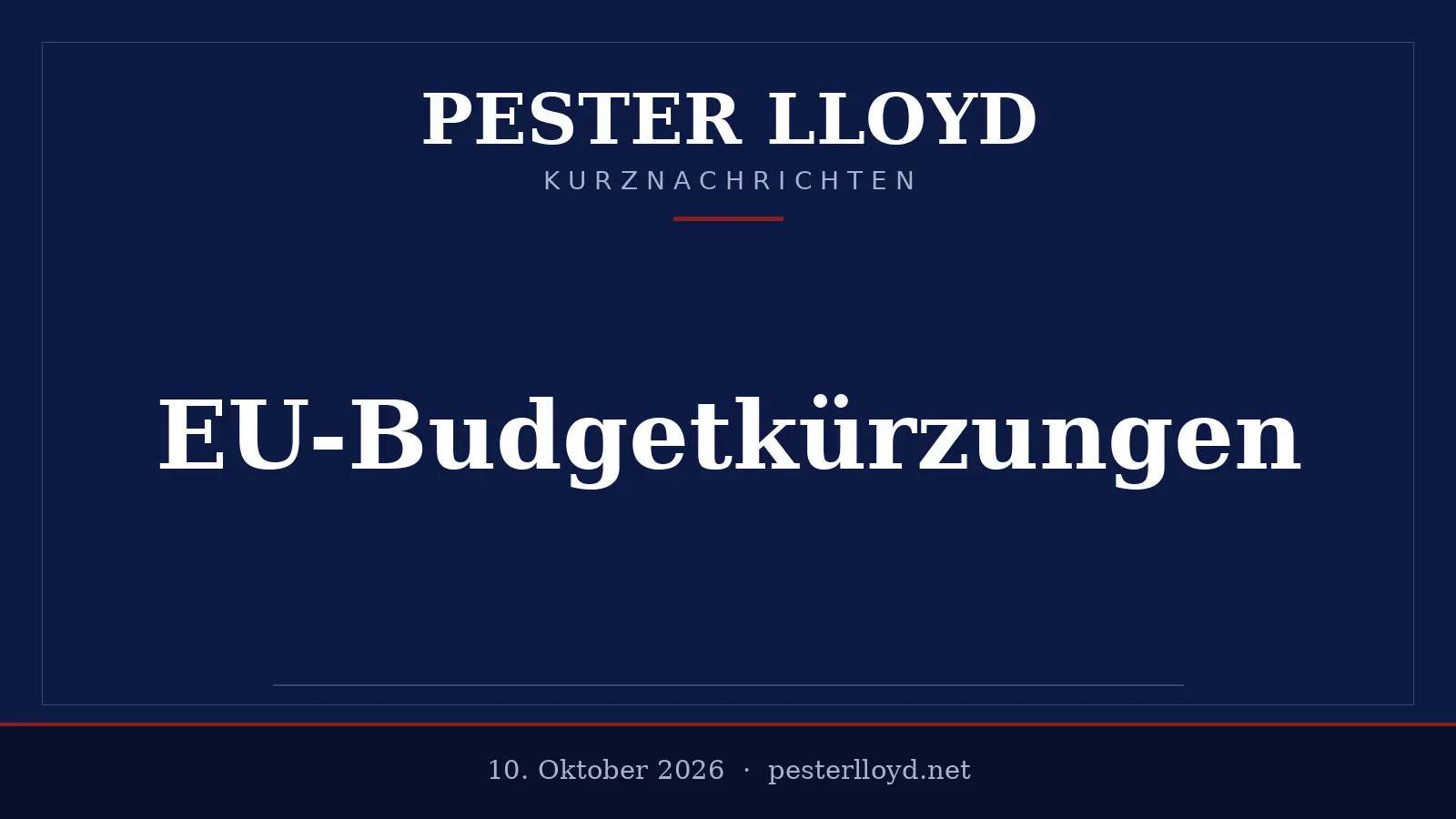 EU-Budgetkürzungen - Irischer Vorschlag sorgt für Spannungen