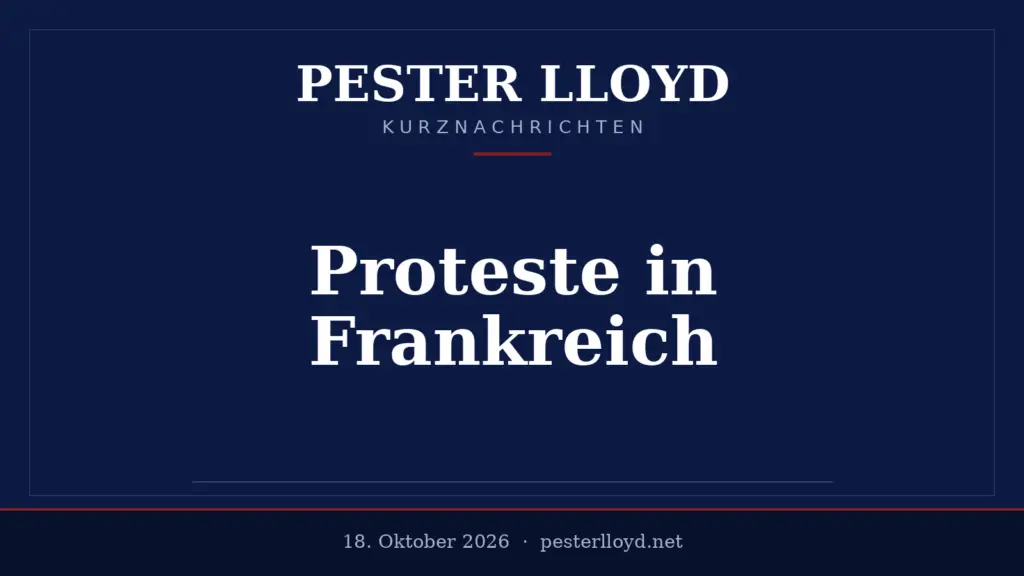 Massive Proteste in Frankreich – Gewalt eskaliert landesweit