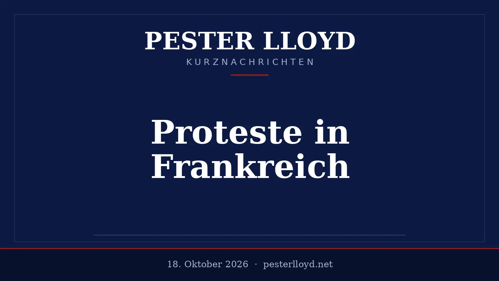Massive Proteste in Frankreich – Gewalt eskaliert landesweit