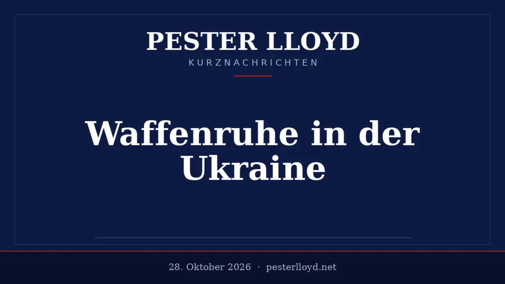 Ukraine: Waffenruhe um Oleschky hält – Hoffnung auf Stabilität