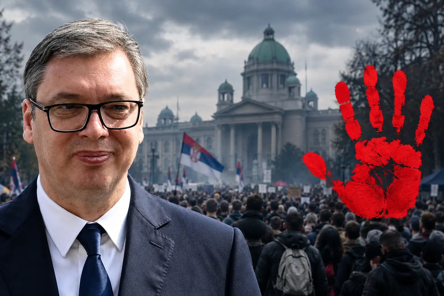 Aleksandar Vucic versus die Studentenproteste